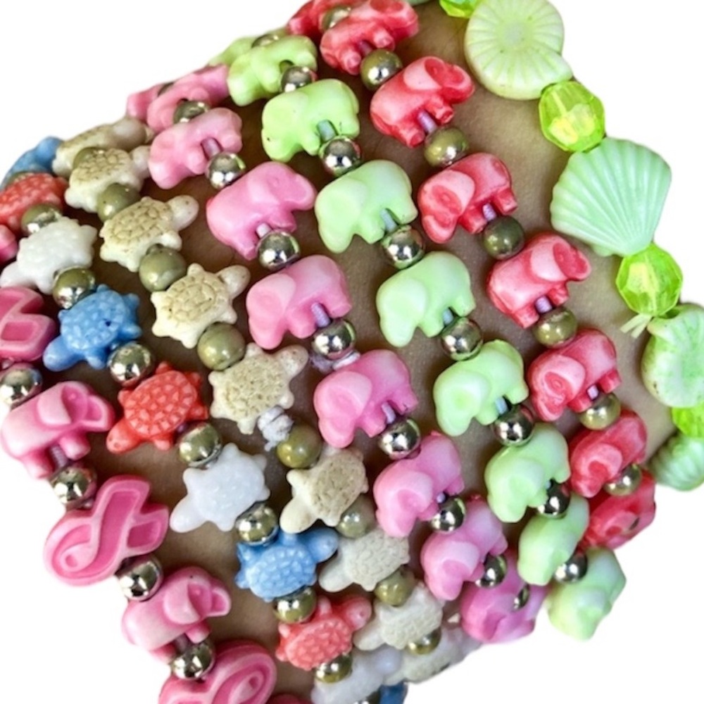 7 Cute Bead Bracelets Stretchy